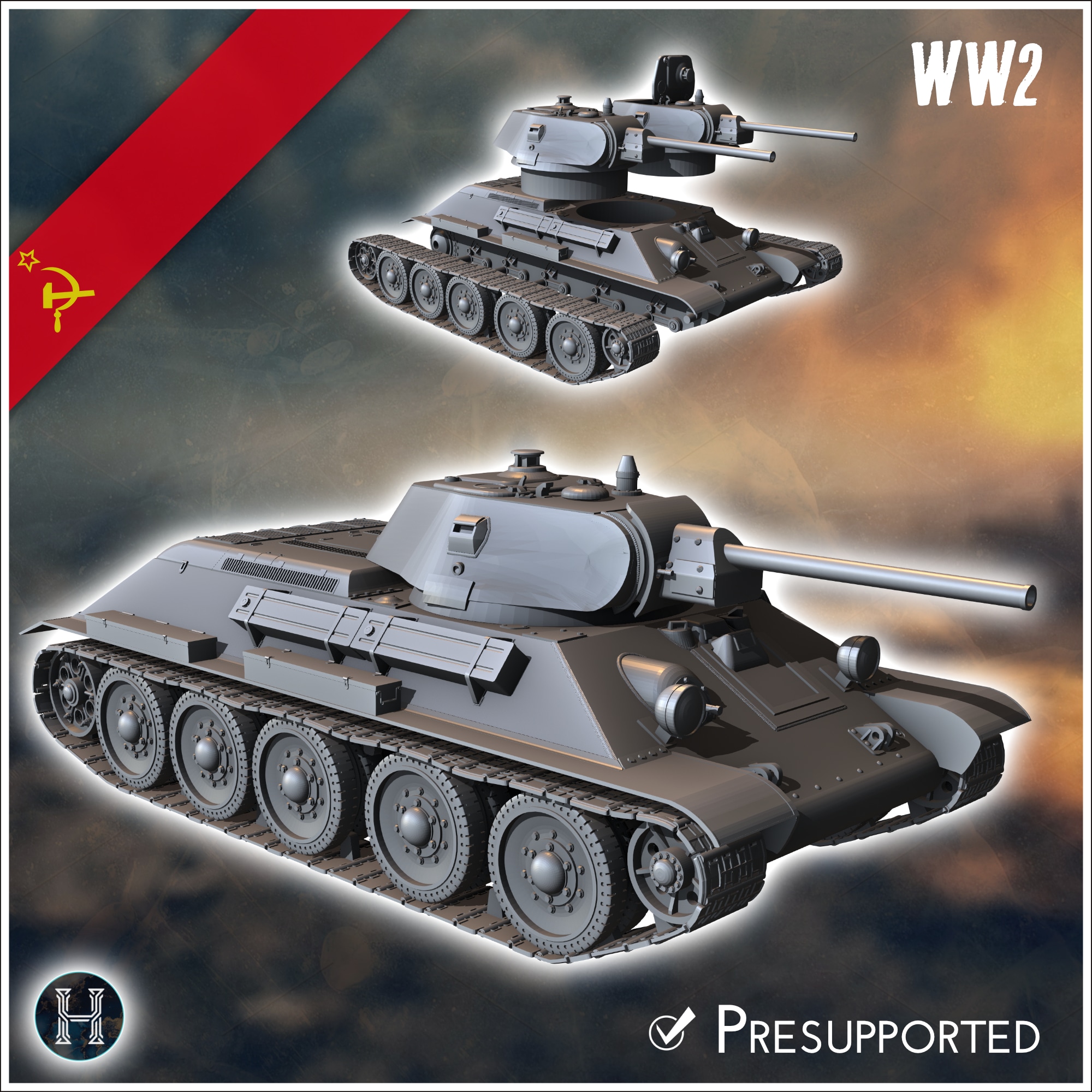 T-34-76 M1941 - Soviet army WW2 Second World East front Ostfront RPG Mini Hobby
